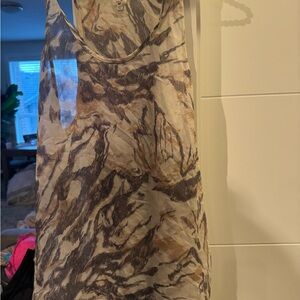 Wilfred Gray and White Knee-Length Sleeveless tank